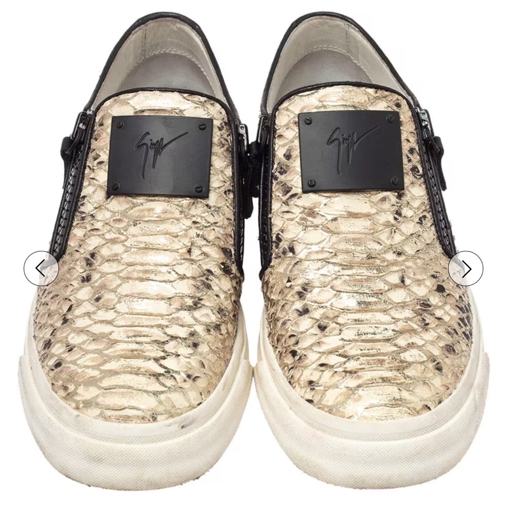 Giuseppe Zanotti Python Embossed Leather Devon Sn… - image 4